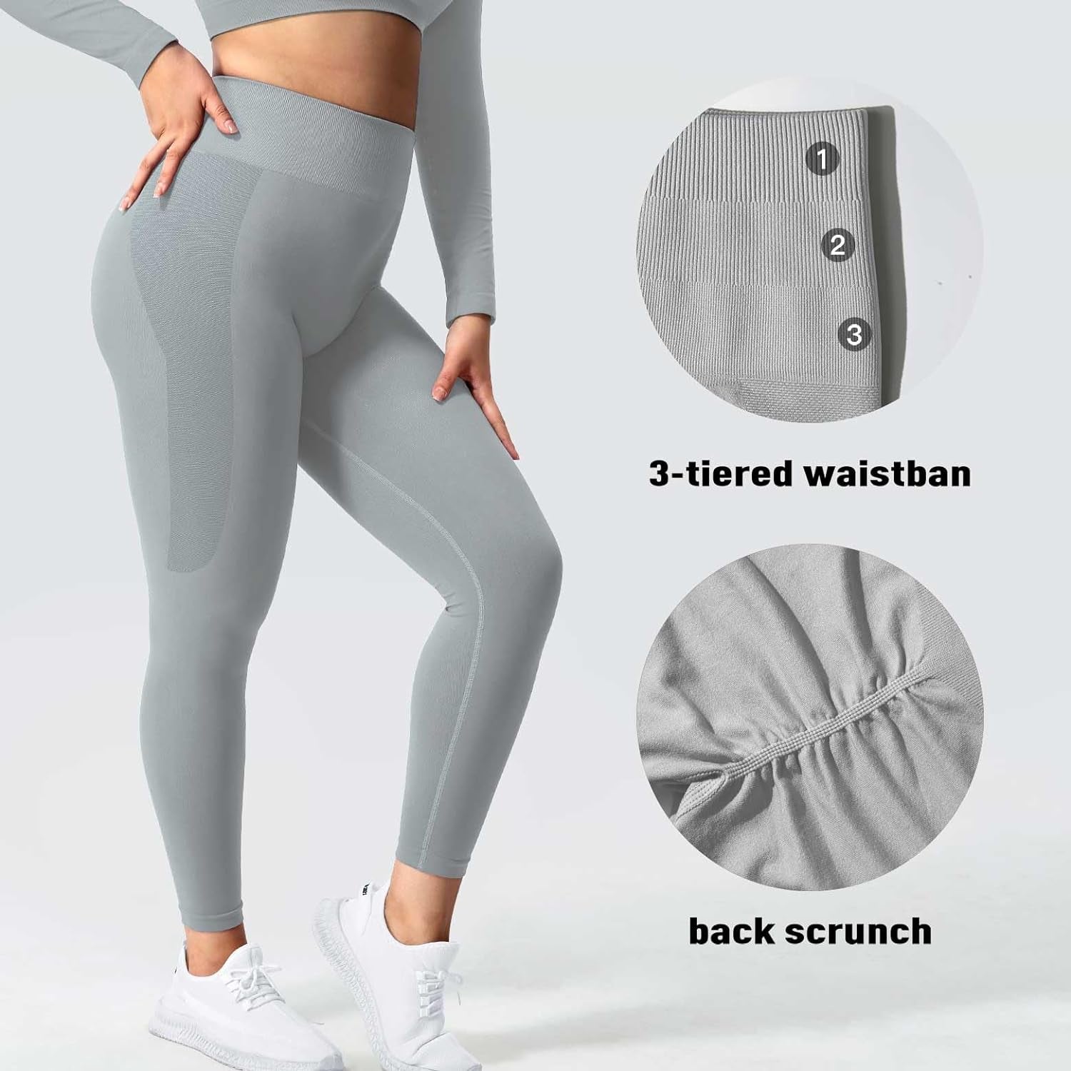 Amplify Leggings for Women Seamless Scrunch Leggings Butt Lifting Gym High Waisted Athletic Leggings